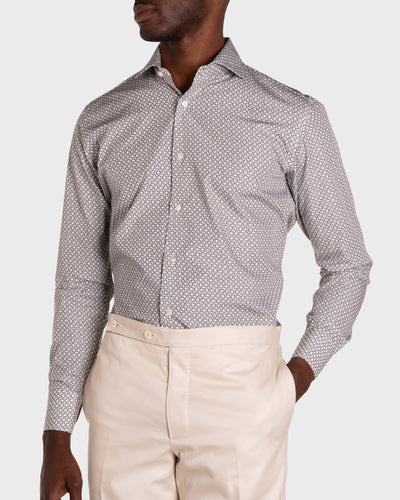 Optical Print Poplin Shirt