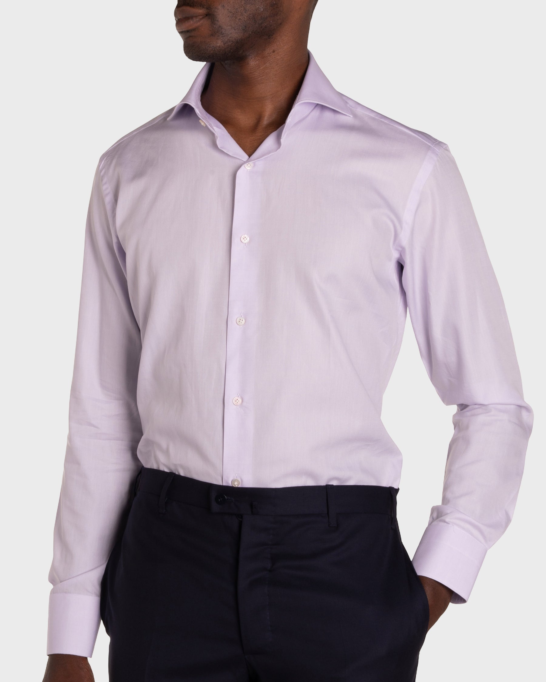 Camicia Lilla Chiaro Oxford