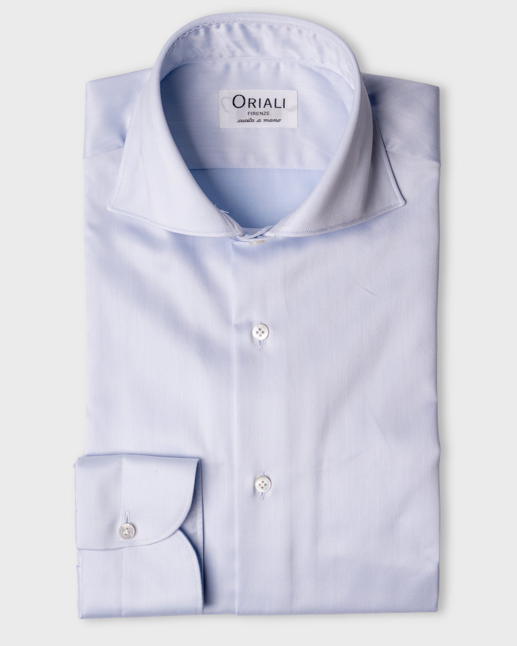 Camicia Celeste Chiaro Signature Twill