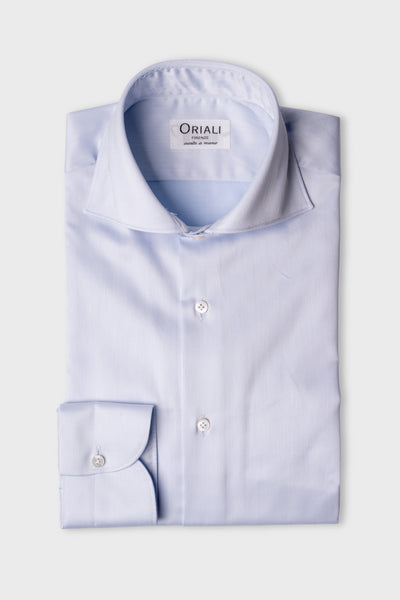 Camicia Celeste Chiaro Signature Twill