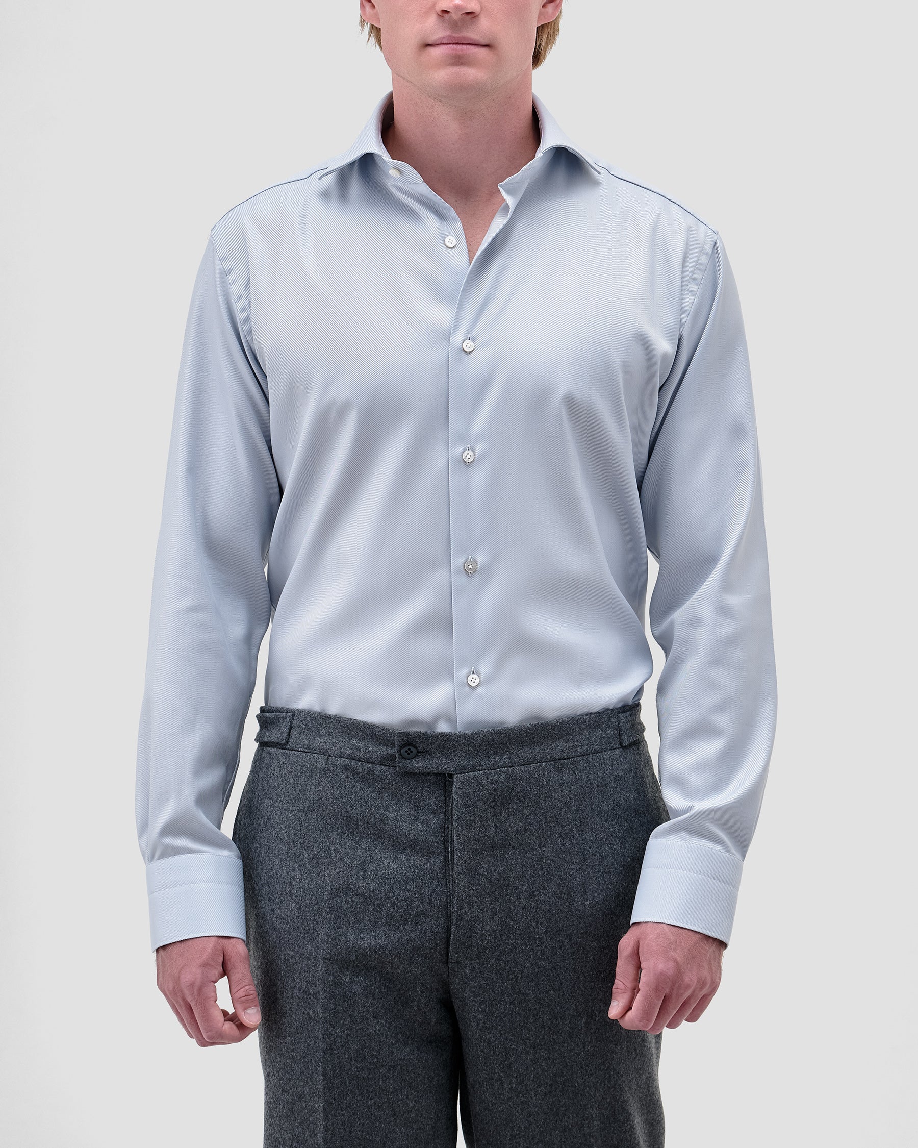 Camicia Grigio Medio Signature Twill