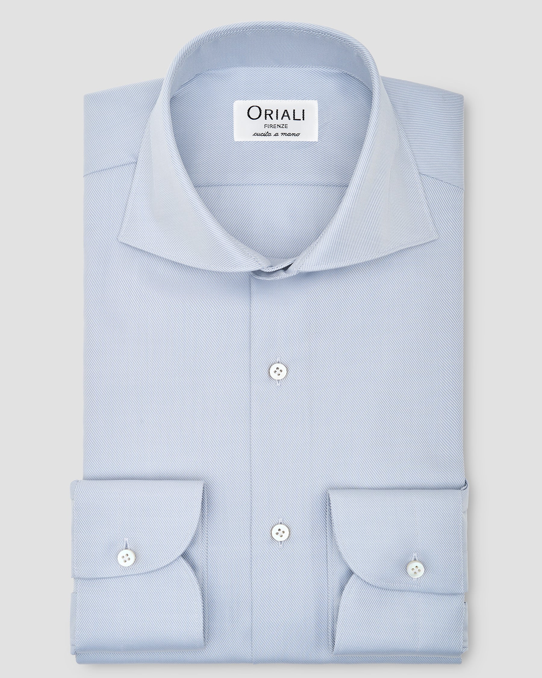 Camicia Grigio Medio Signature Twill