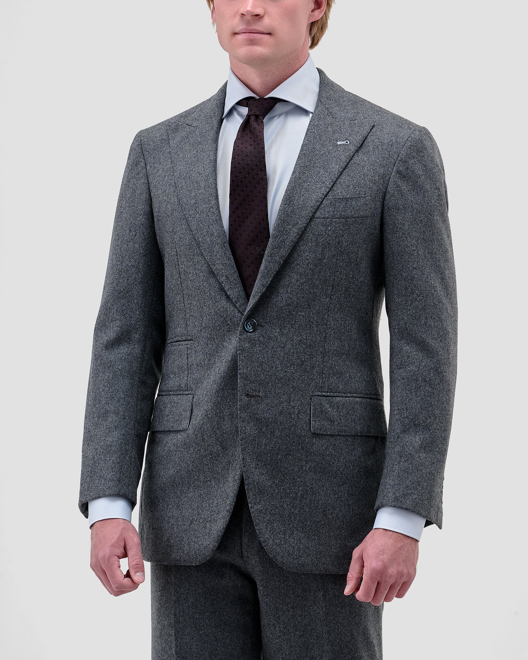 Camicia Grigio Medio Signature Twill