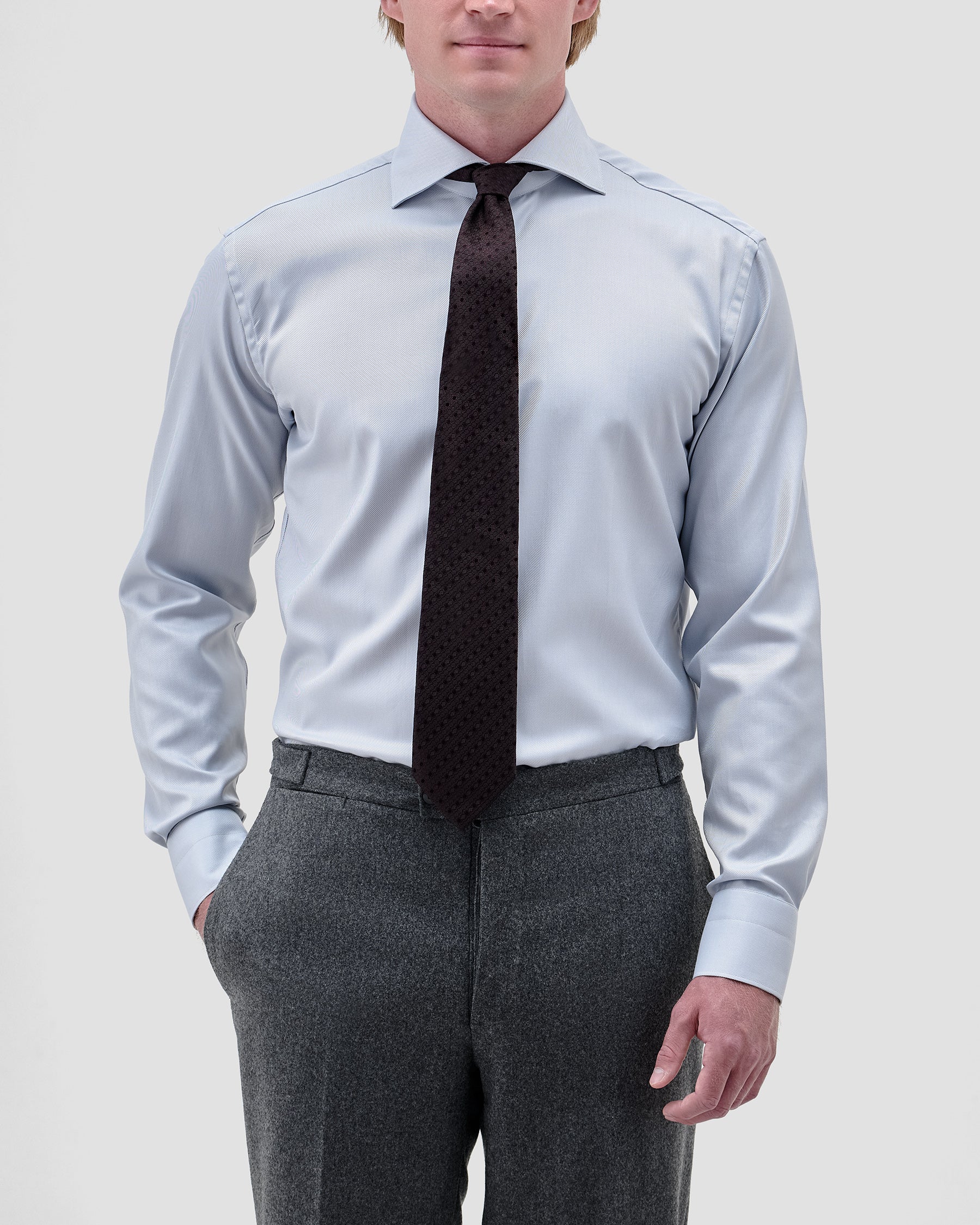 Camicia Grigio Medio Signature Twill