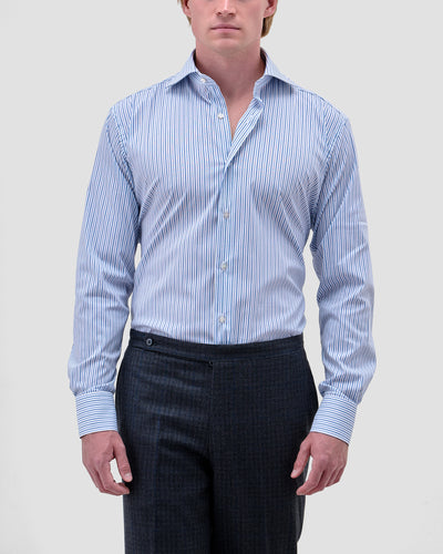 Signature Striped Shirt in Light Blue Poplin
