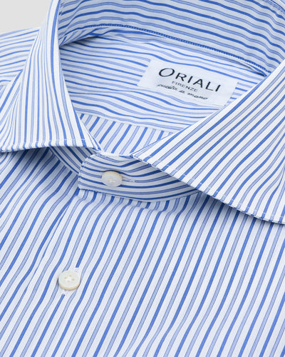 Signature Striped Shirt in Light Blue Poplin