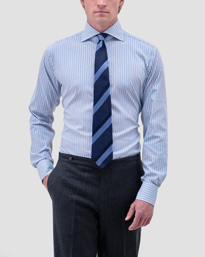 Signature Striped Shirt in Light Blue Poplin
