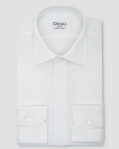 Chemise en Voile de Coton boutonnage recouvert