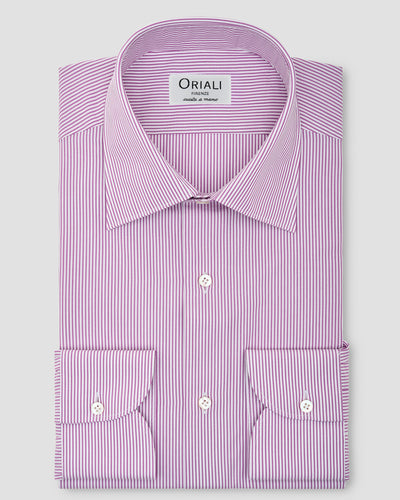 Camicia A Righe Signature Popeline