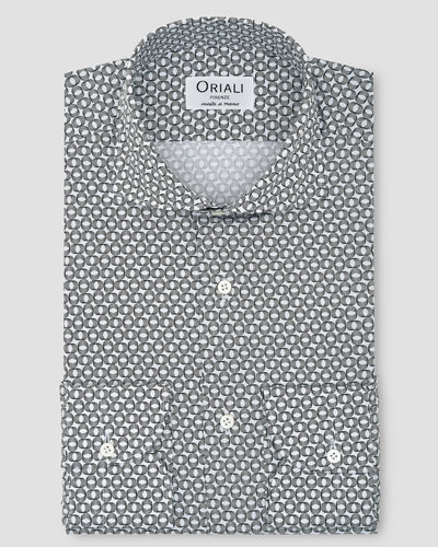 Optical Print Poplin Shirt