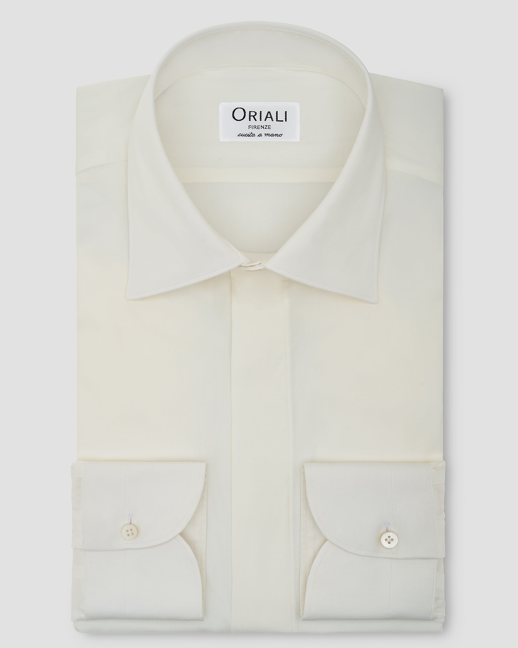 Camicia Bianca Fly Front Signature Twill