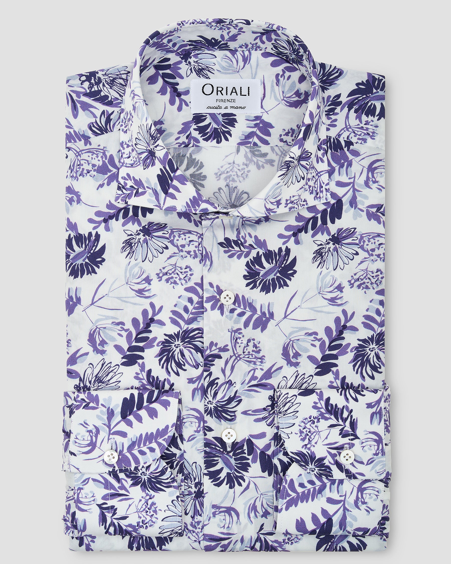 Camicia Stampa Floreale Popeline