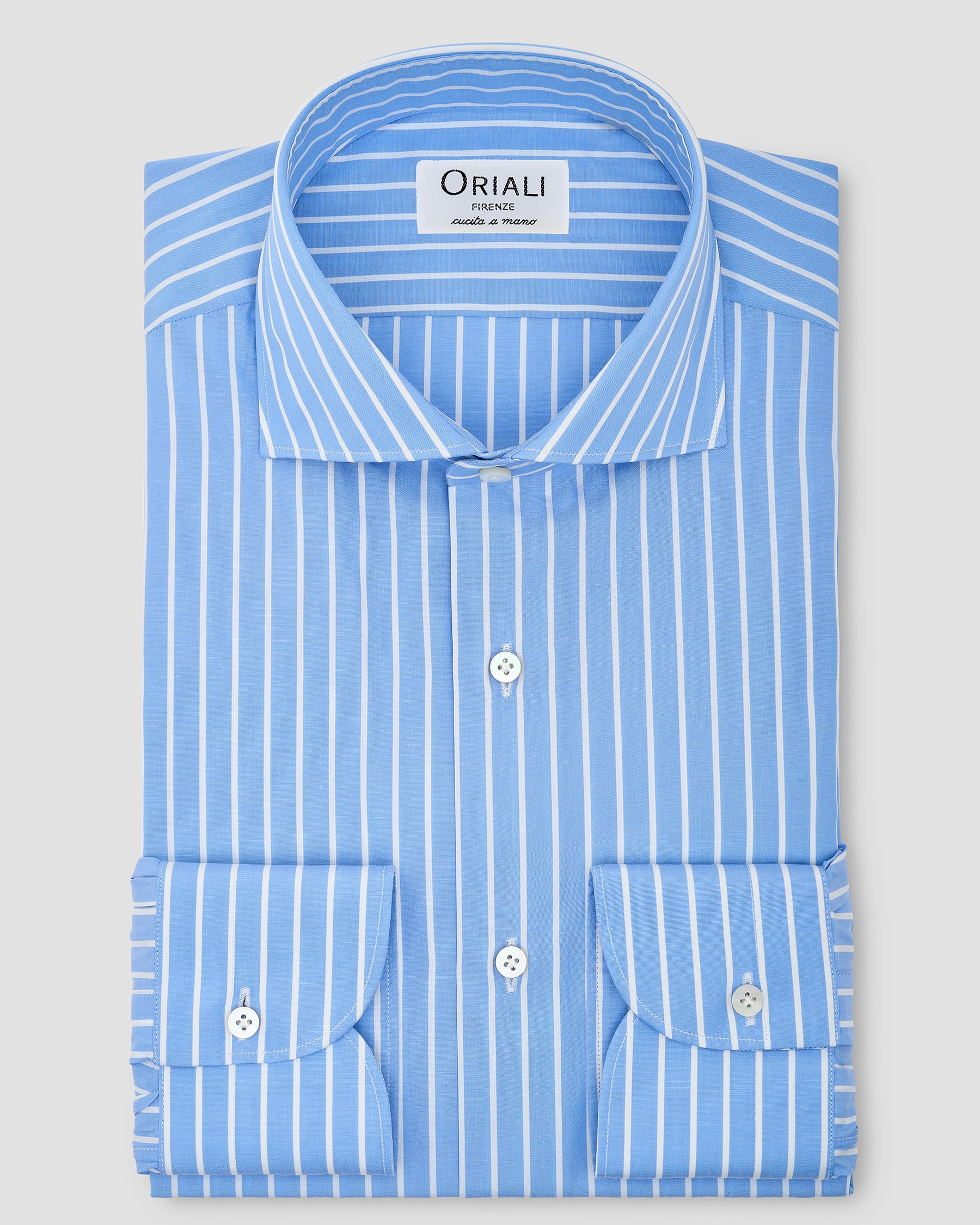 Camicia A Righe Signature Popeline