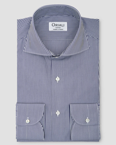 Thin Striped Poplin Shirt