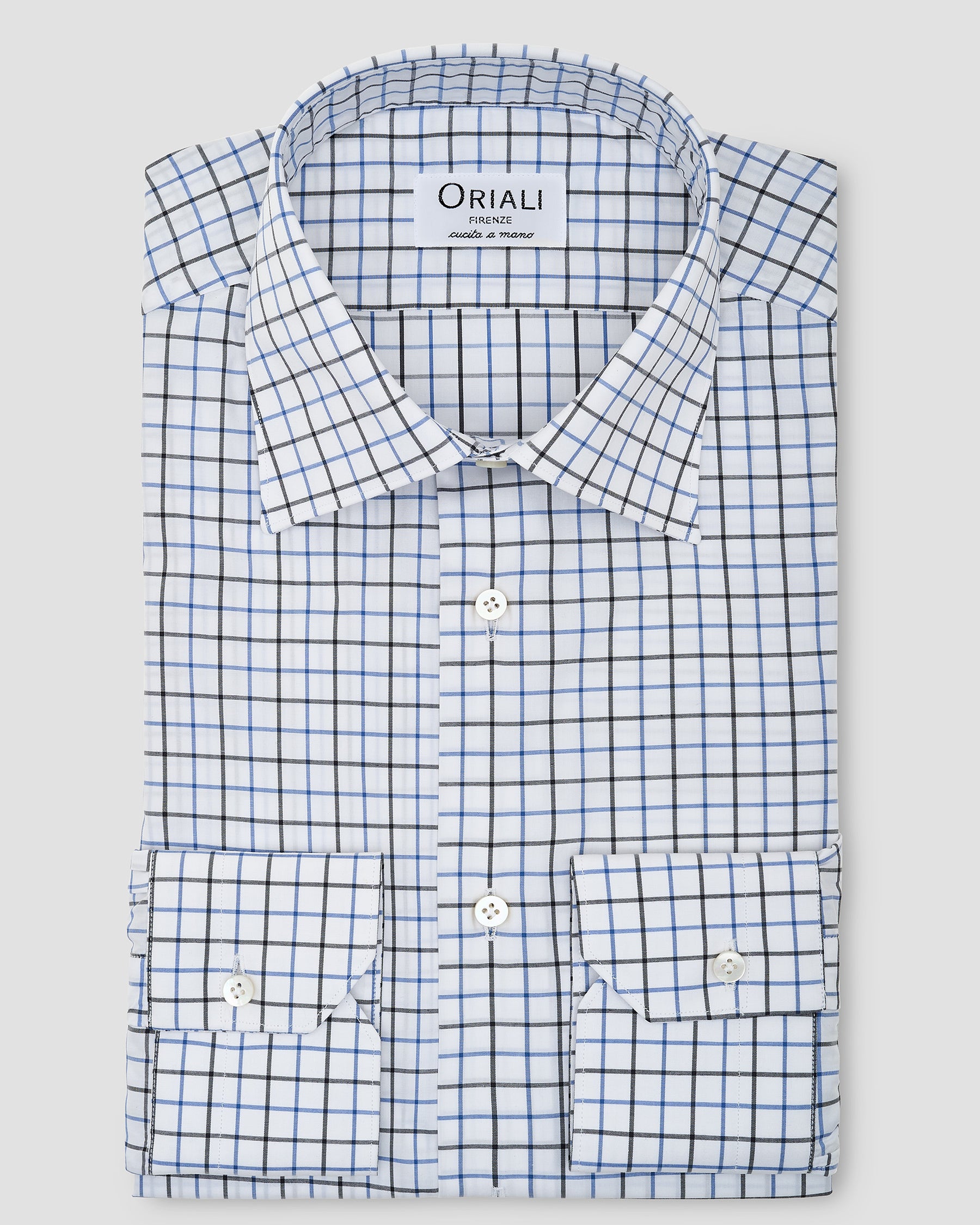 Camicia A Quadri Signature Popeline