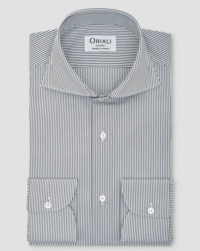 Classic Thin Striped Poplin Shirt