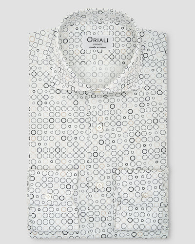 Geometric Print Poplin Shirt