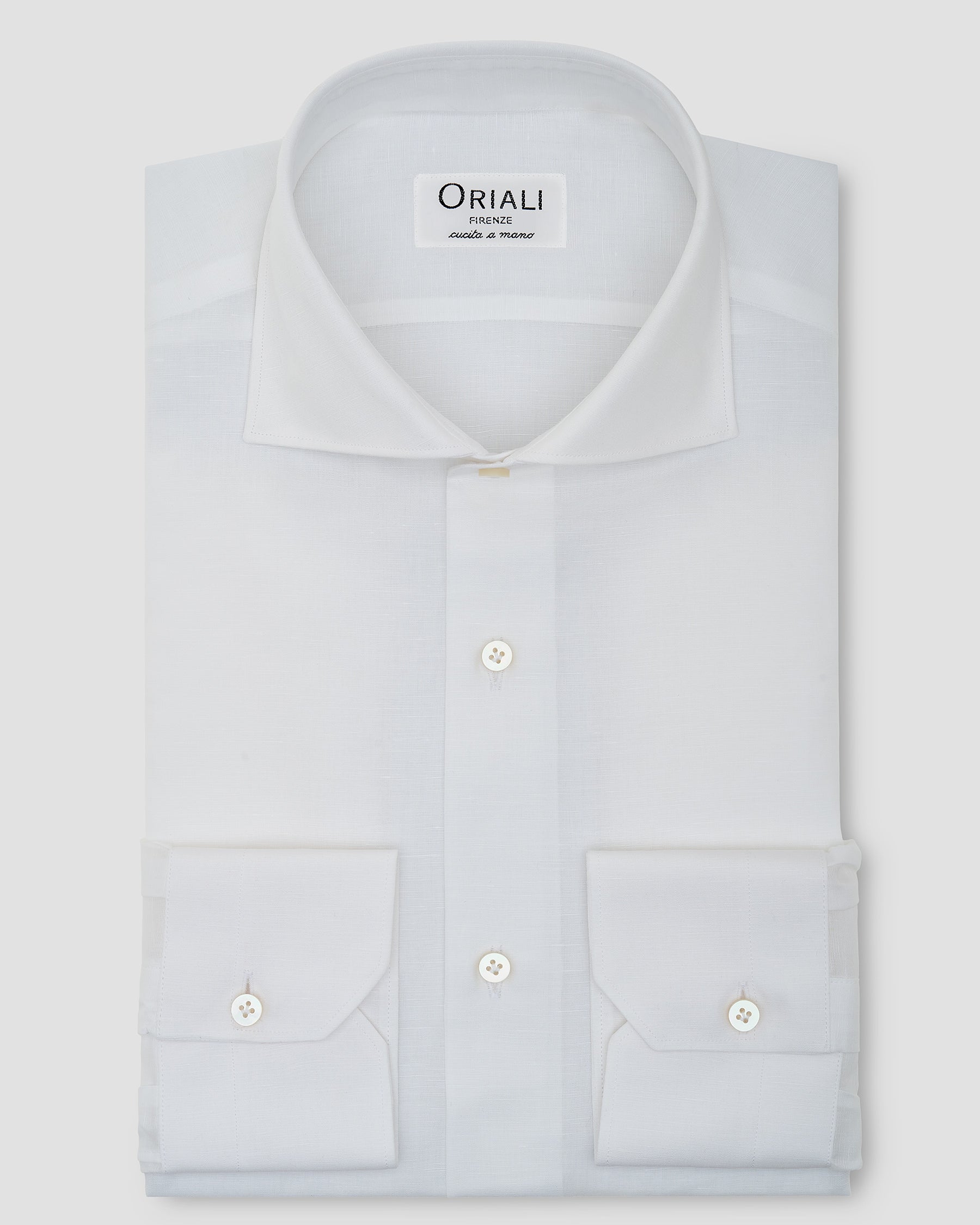 Camicia Bianca Cotone-Lino
