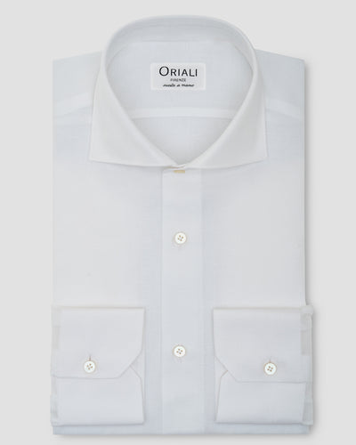 White Cotton-Linen Shirt