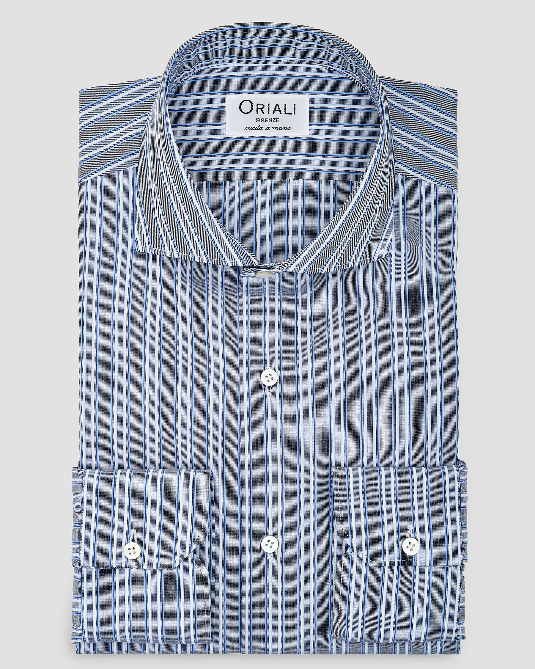 Camicia A Righe Signature Popeline