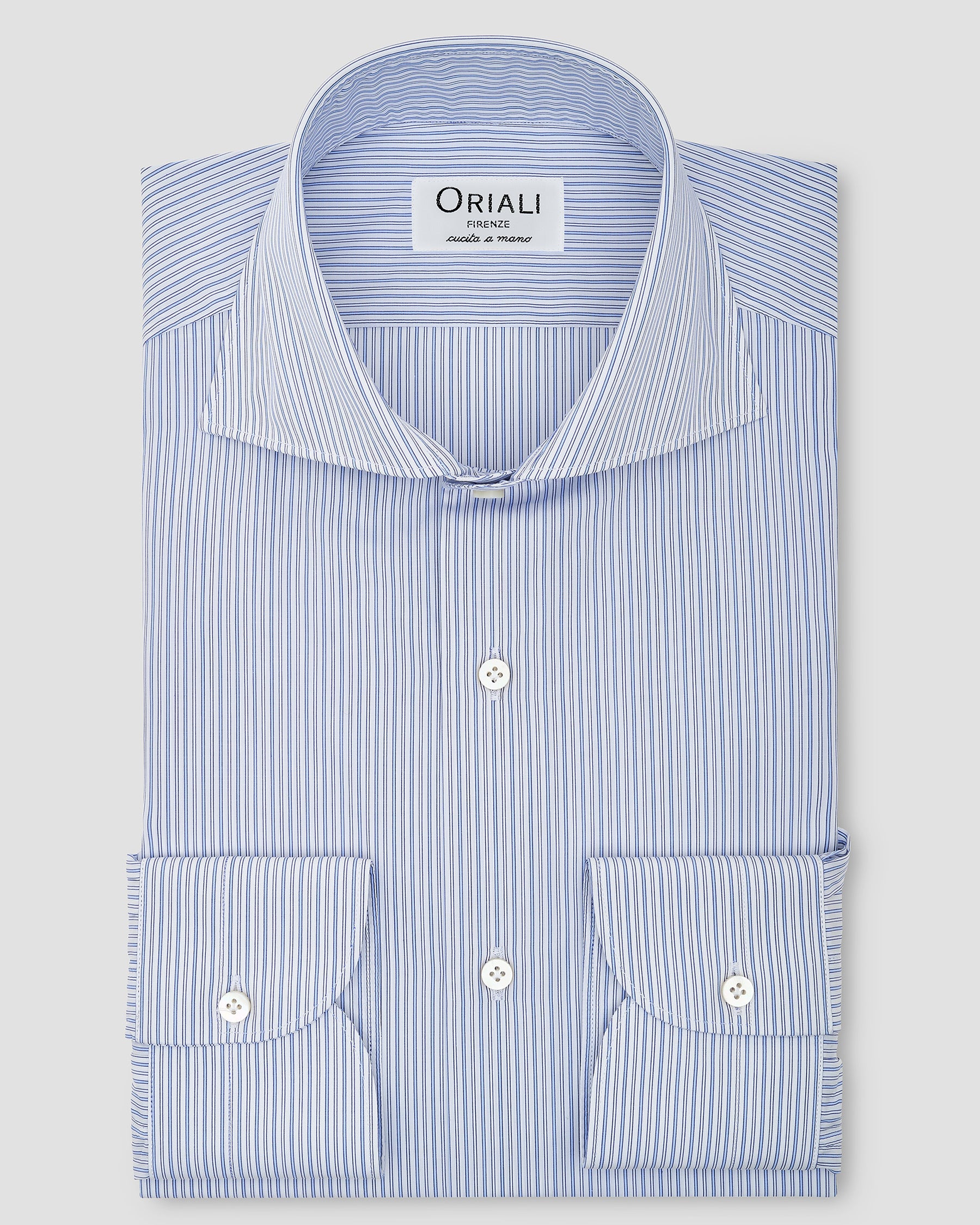 Camicia A Righe Signature Popeline