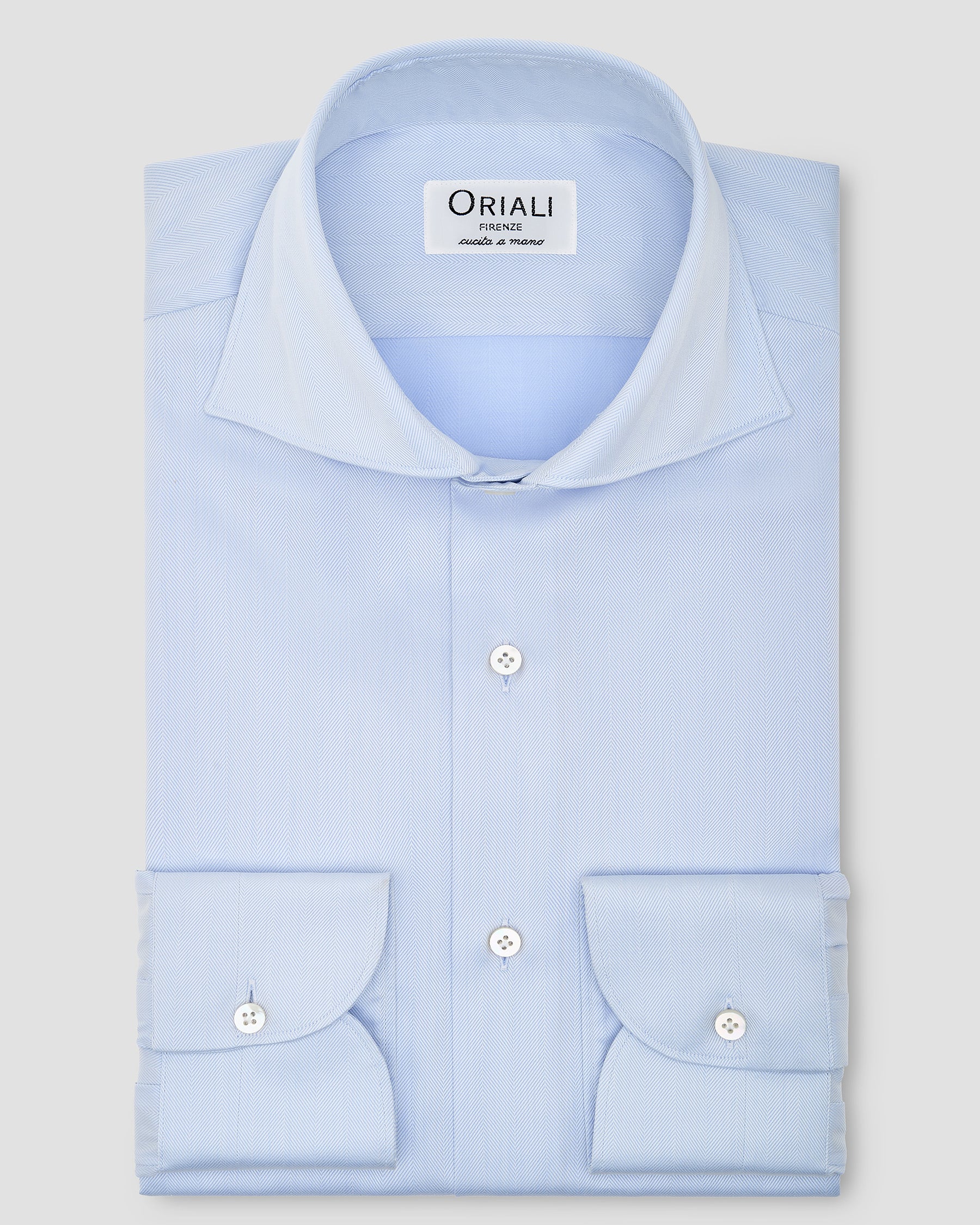 Camicia Celeste Chiaro Signature Twill