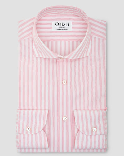 Pink Striped Poplin Shirt