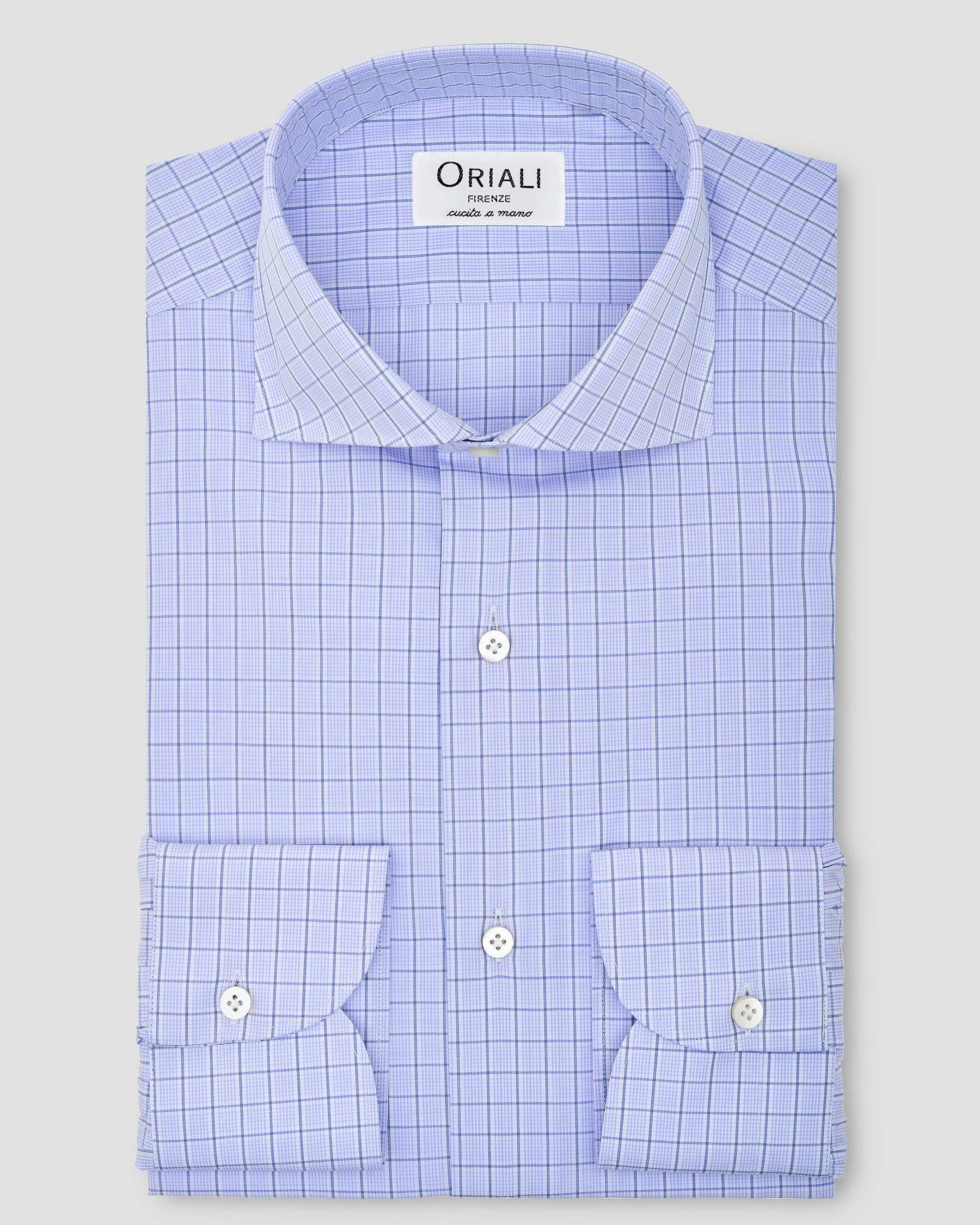 Camicia A Quadri Signature Popeline