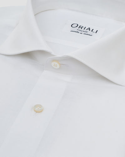 White Cotton-Linen Shirt