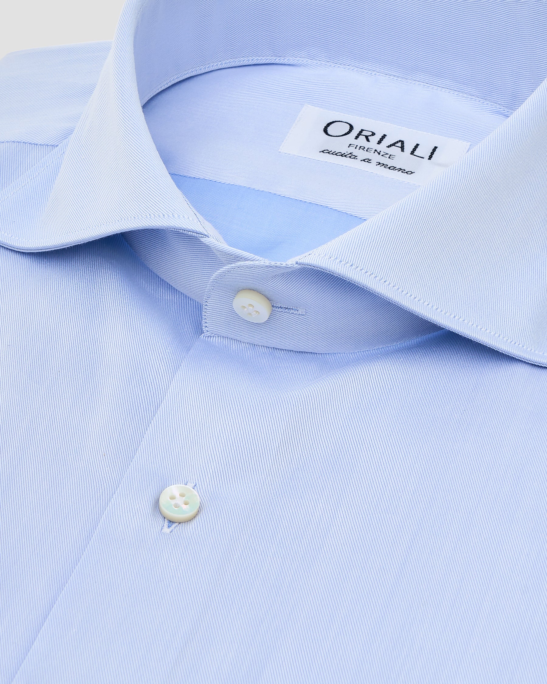 Camicia Celeste Medio Signature Twill