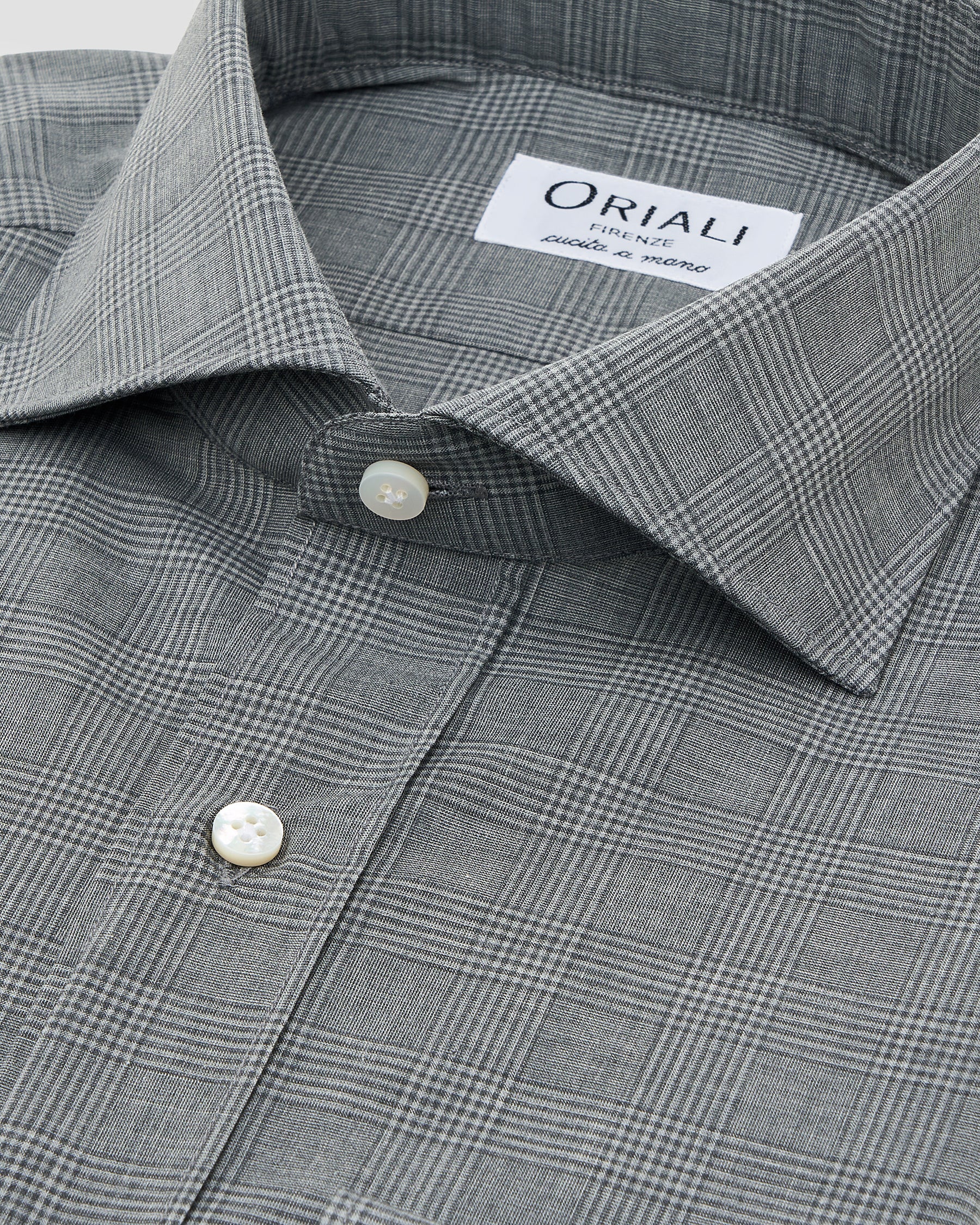 Camicia Quadri Grigio Medio
