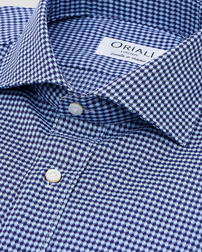 Royal Blue Check Oxford Shirt