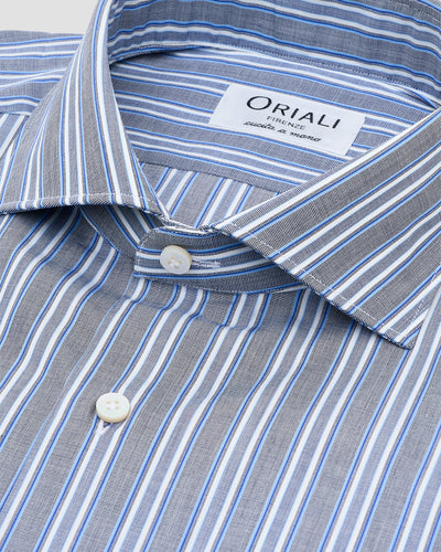 Camicia A Righe Signature Popeline