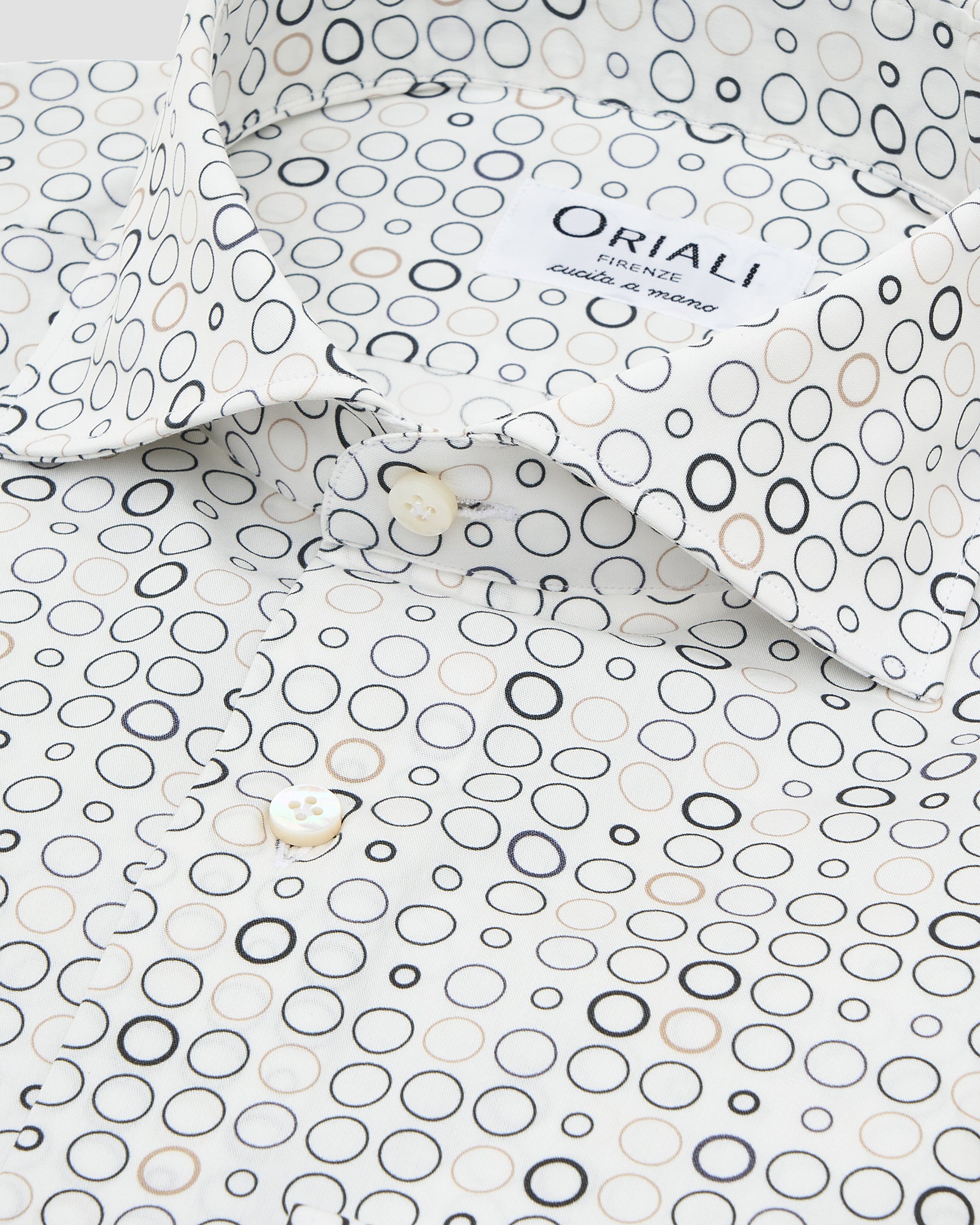 Camicia Stampa Geometrica Popeline