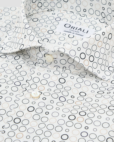 Geometric Print Poplin Shirt