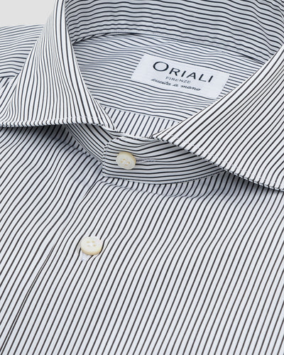 Classic Thin Striped Poplin Shirt