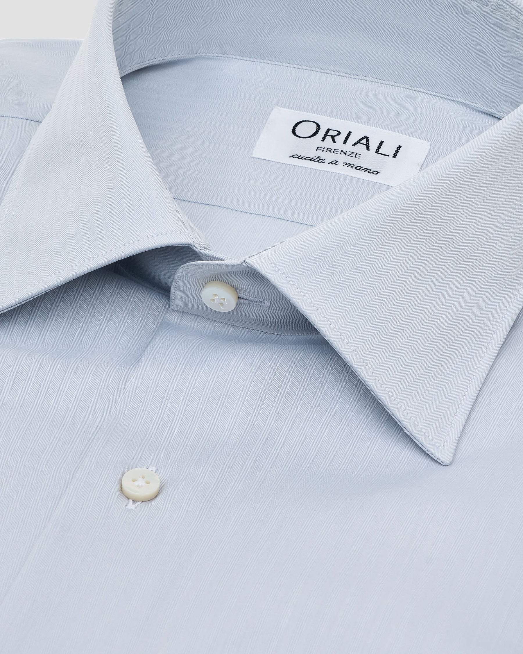 herringbone vs solid dress shirt Solid Twill Herringbone Shirt Oriali Firenze