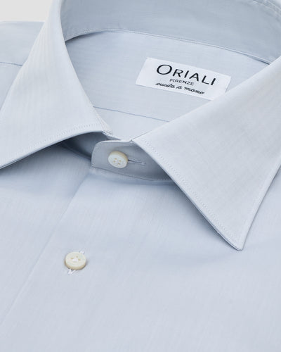 Solid Twill Herringbone Shirt