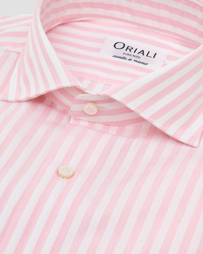 Pink Striped Poplin Shirt