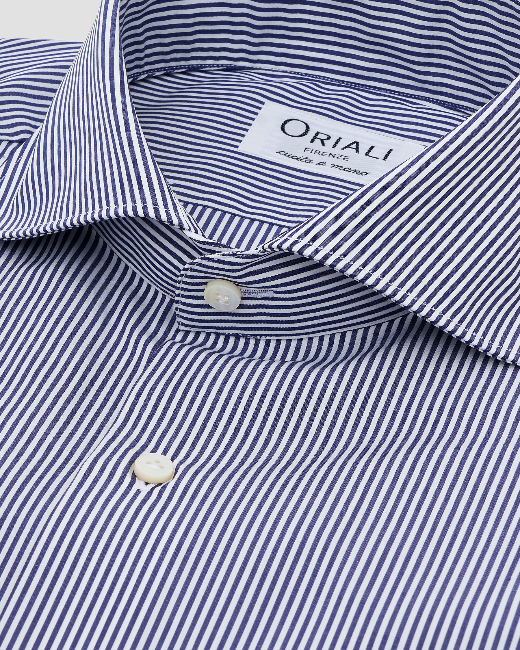 Camicia A Righe Sottili Popeline