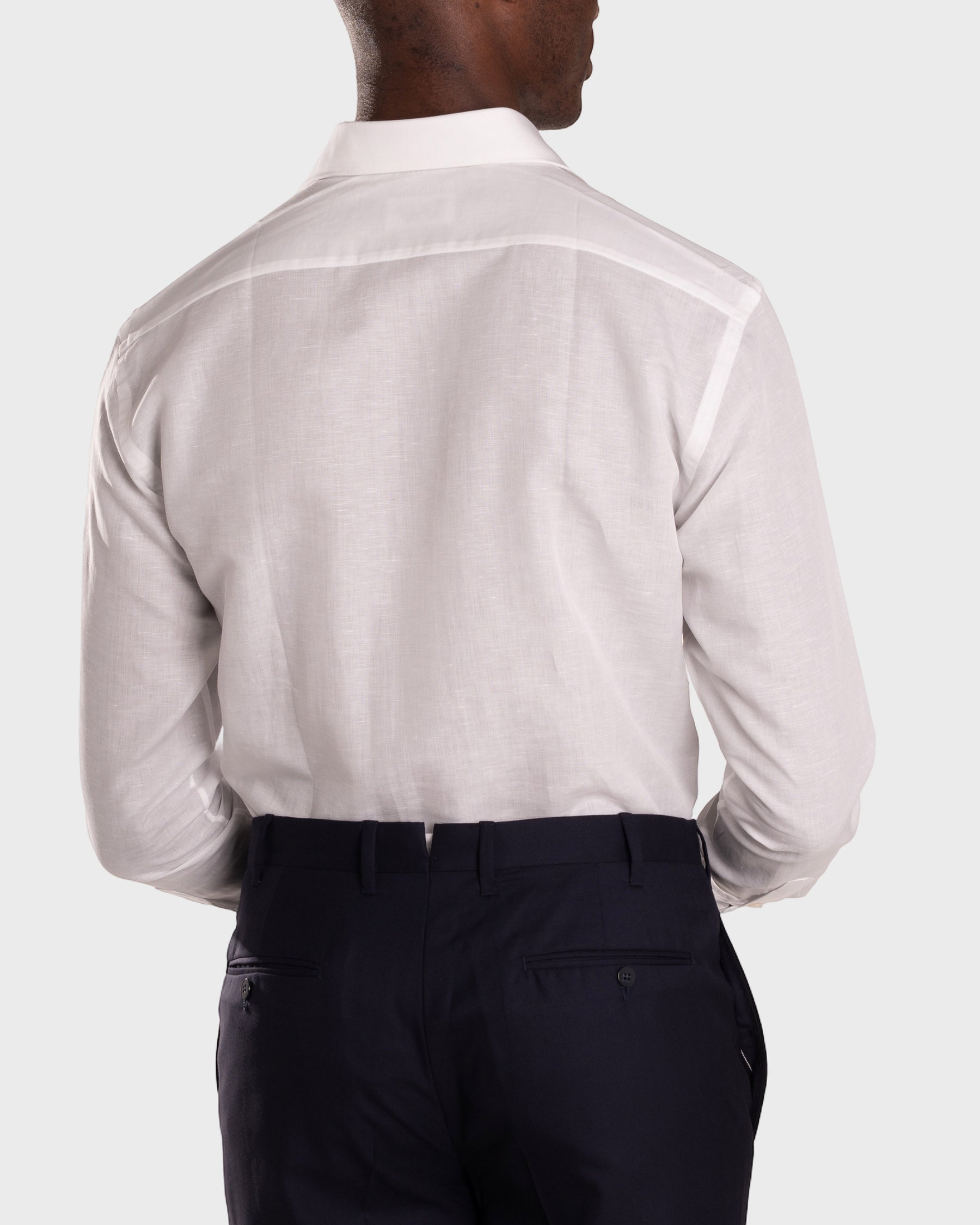 Camicia Bianca Cotone-Lino