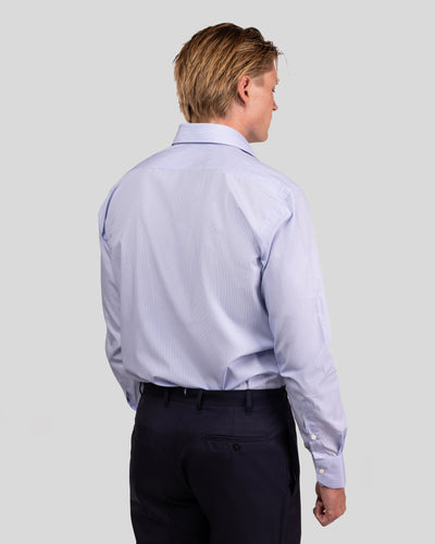 Light Blue Striped Poplin Shirt