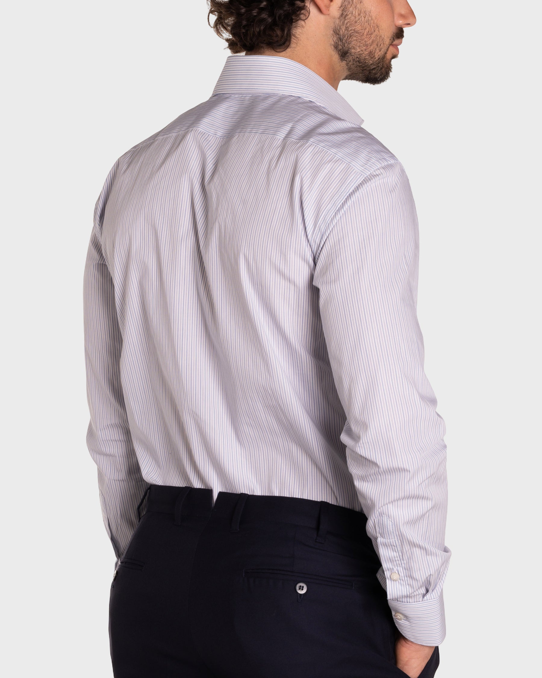 Camicia A Righe Signature Popeline