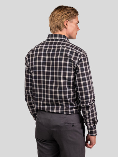Black and White Checked Poplin Shirt