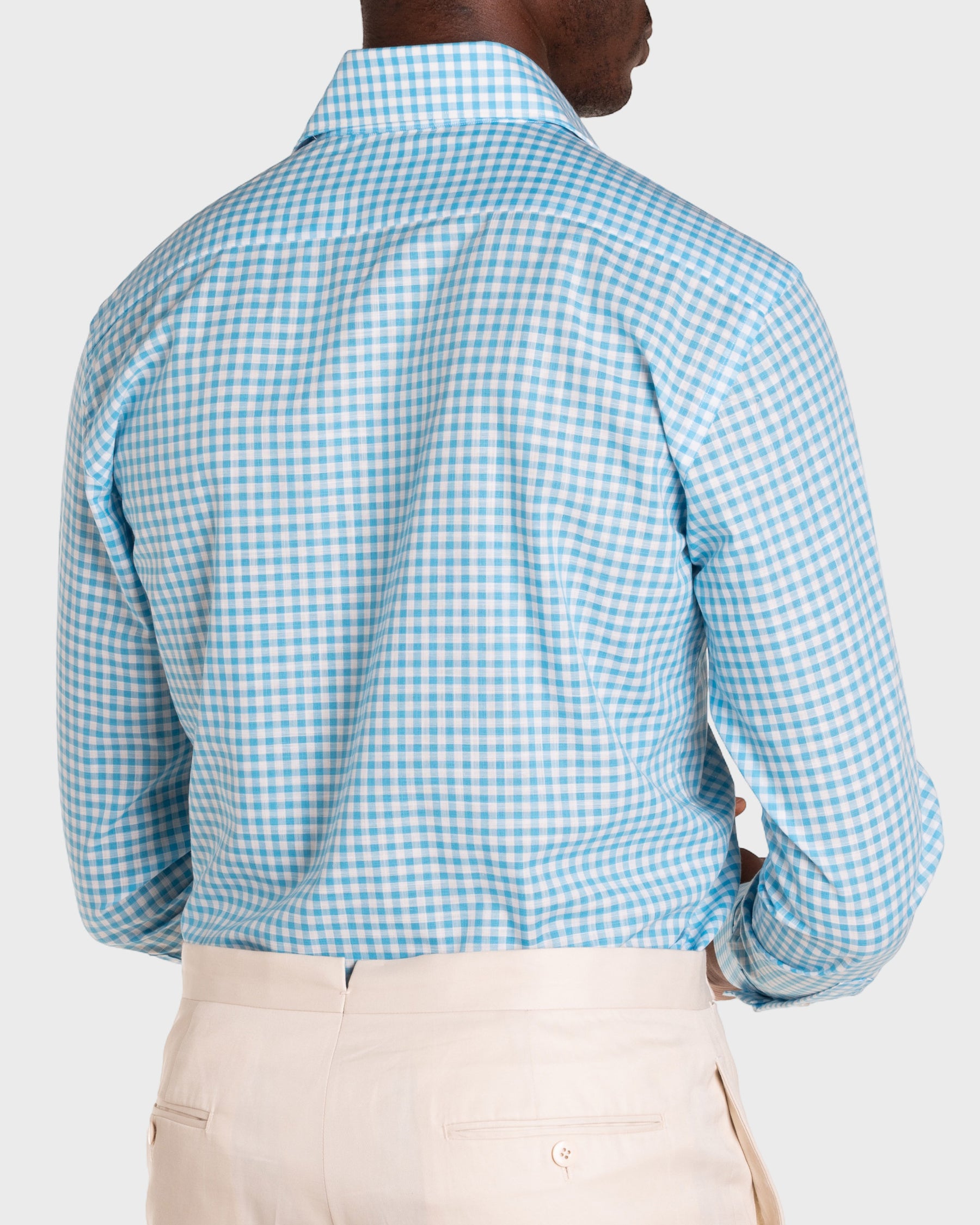 Camicia Quadri Chambray Oxford