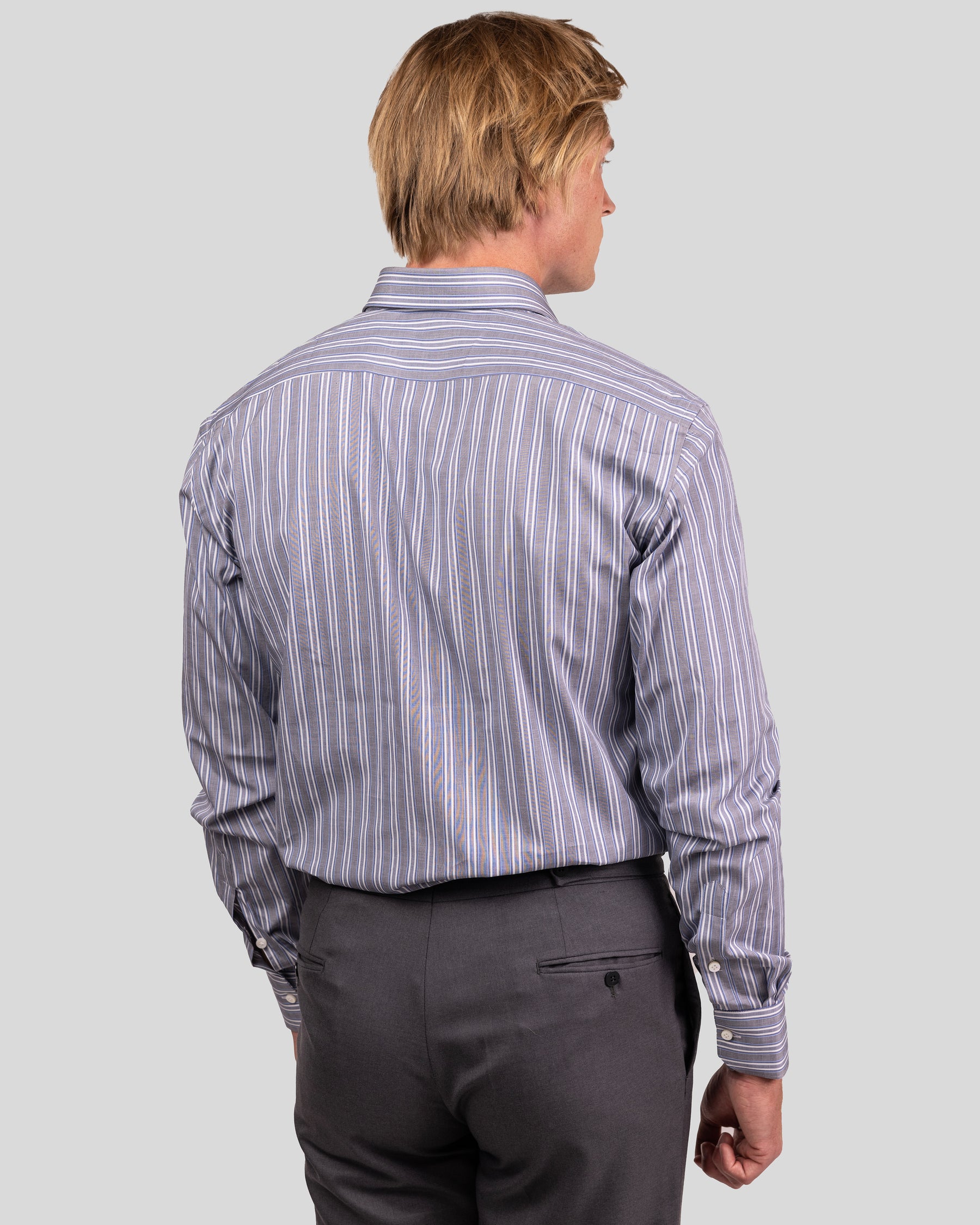 Camicia A Righe Signature Popeline