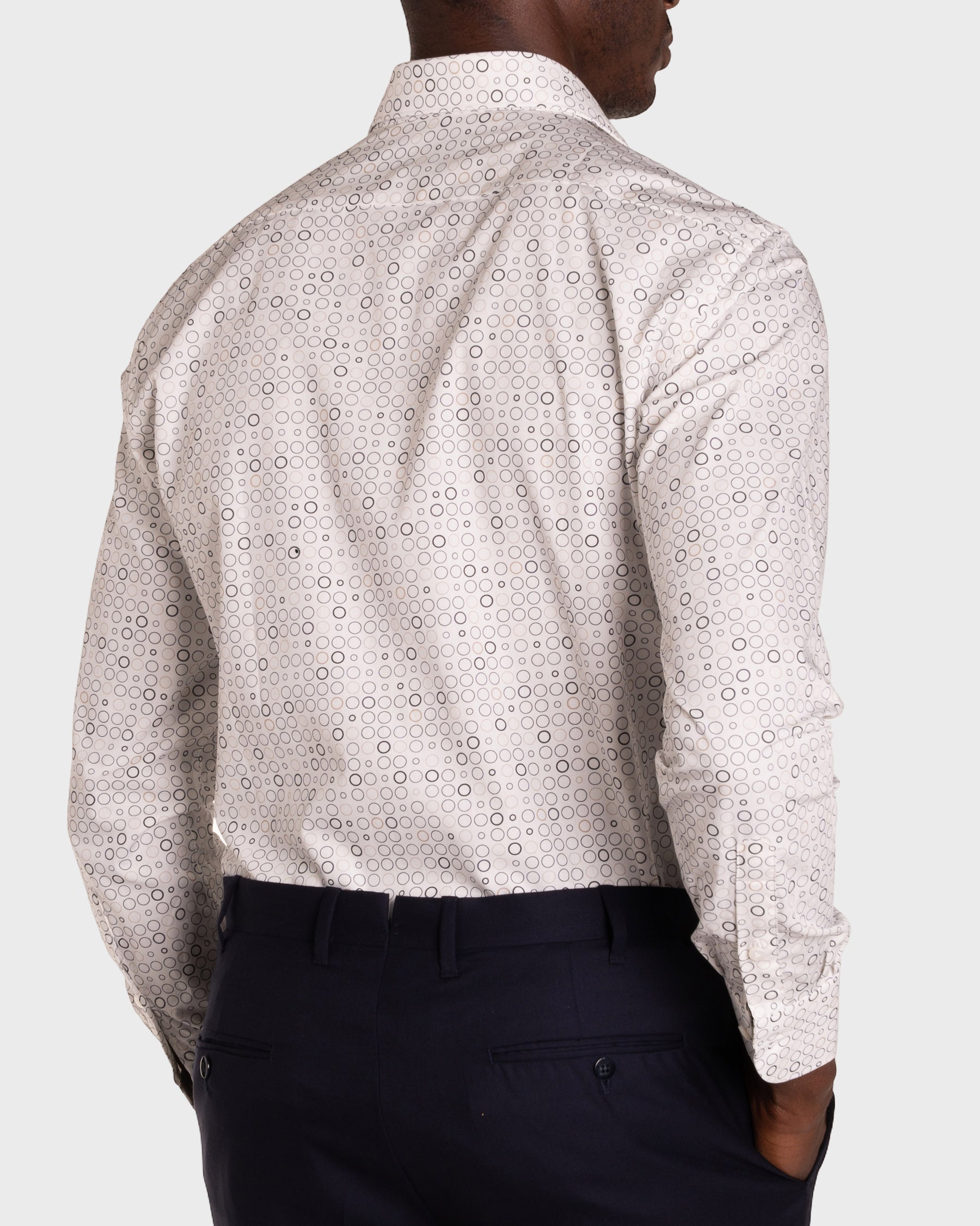 Camicia Stampa Geometrica Popeline