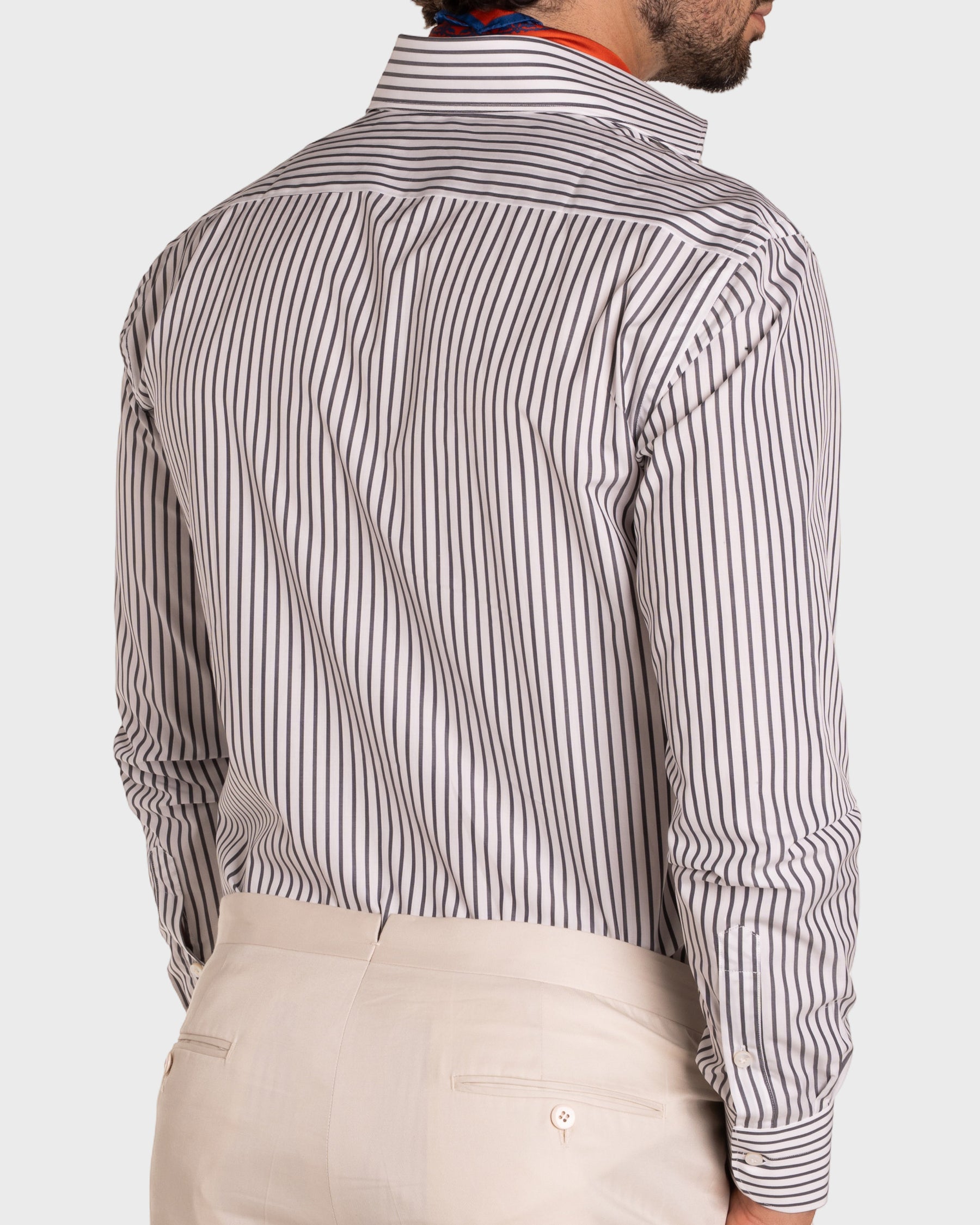 Camicia A Righe Signature Popeline