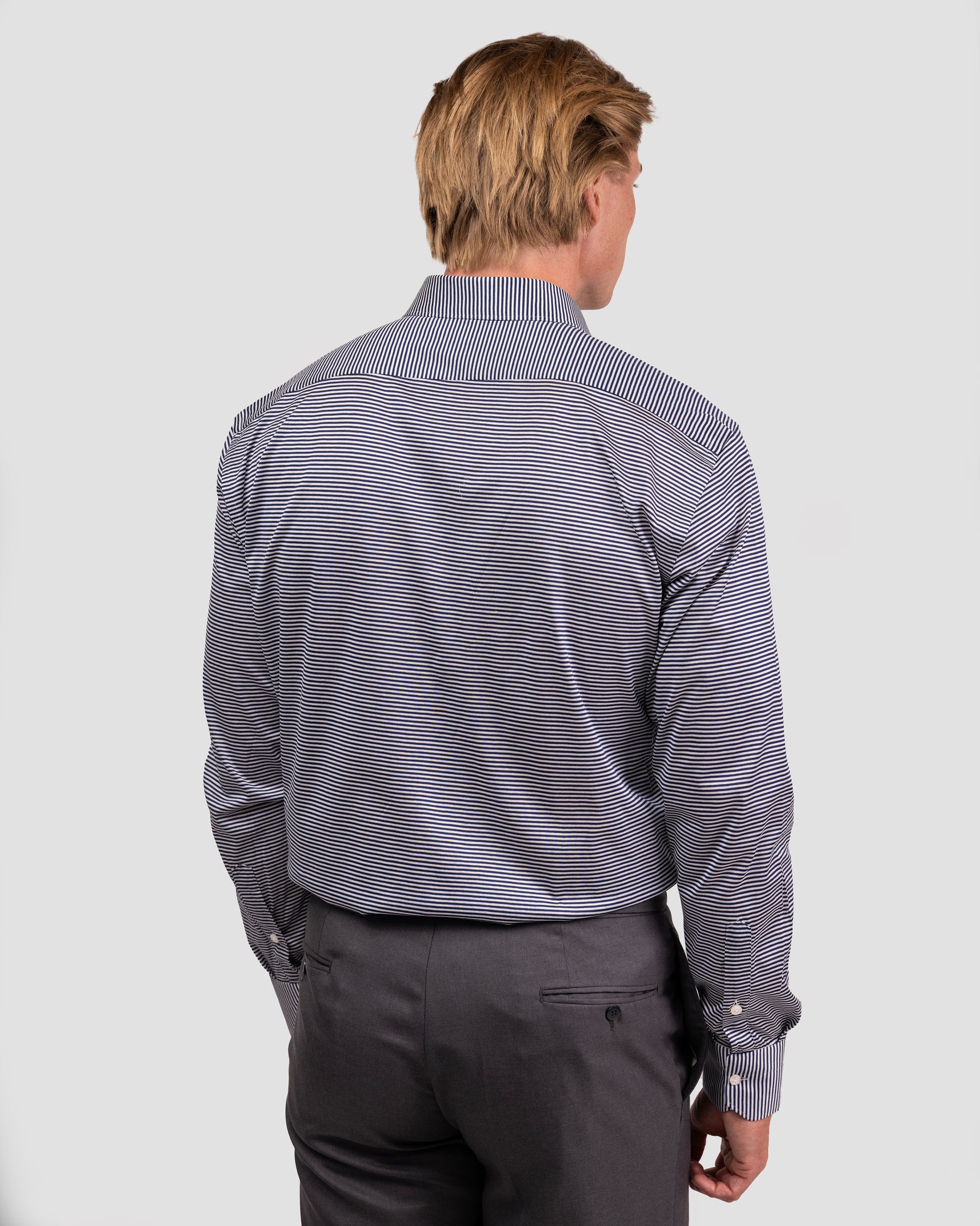 Camicia Righe Navy Blu Jersey