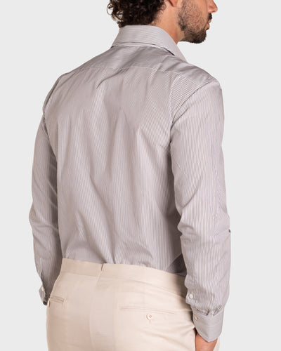 Classic Thin Striped Poplin Shirt
